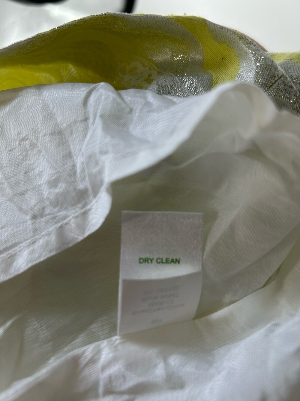 Lilly Pulitzer Yellow and Silver Strapless Jacquard Dress Size 4 - Picture 7 of 8